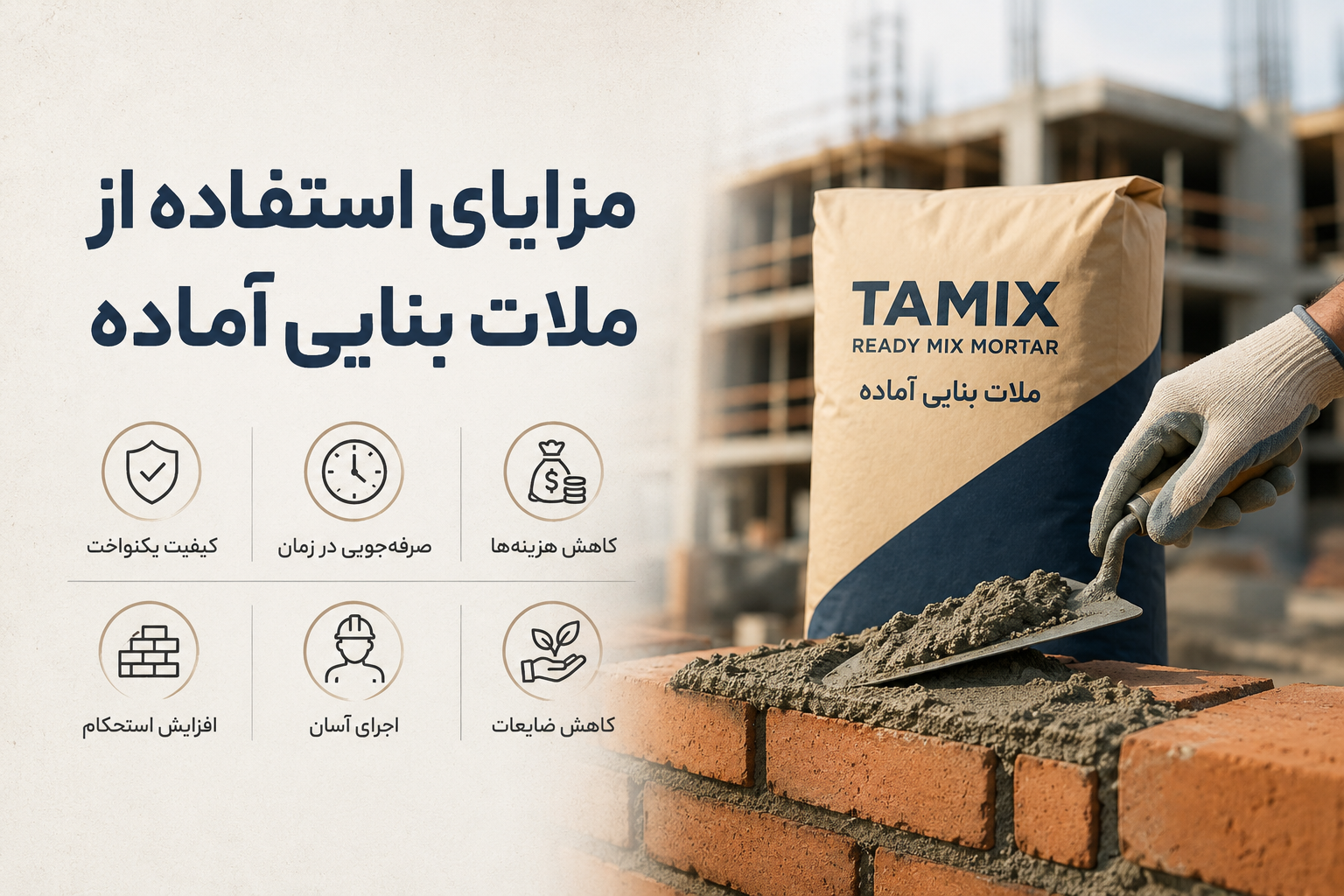 مزایای استفاده از ملات بنایی آماده