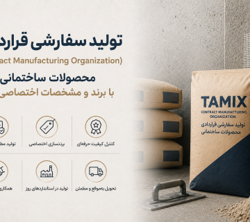 تولید سفارشی قراردادی ( Contract Manufacturing Organization)محصولات ساختمانی با برند و مشخصات اختصاصی شما